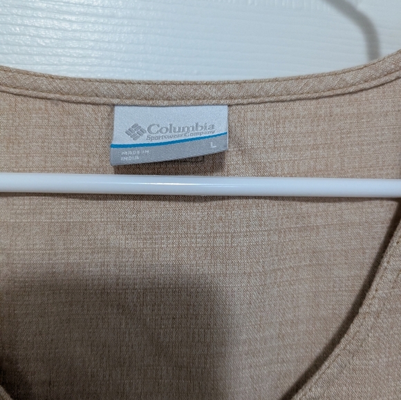 Columbia‎ Wmns L, Summer Chill Shift Dress, 100% Organic Cotton, Khaki, Pockets - Picture 4 of 5